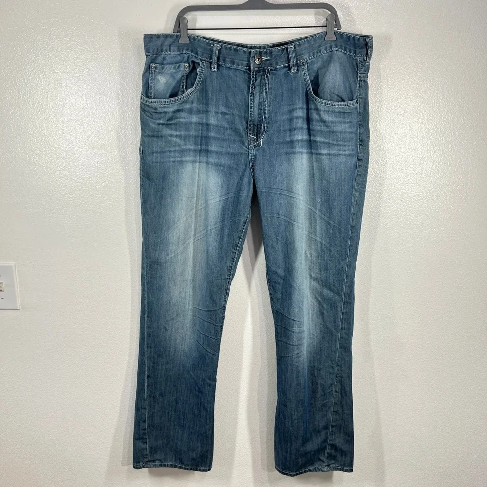 Buffalo David‎ Bitton Original Jeans Relaxed Fit Soft Distressed Blue Mens 40x31